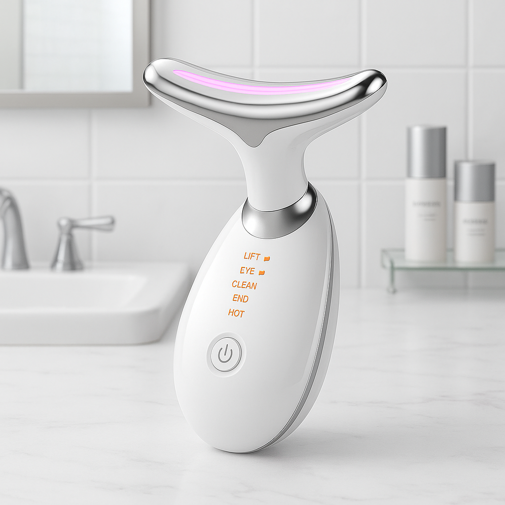 Masajeador facial LED ✨ REJUVENESCE TU PIEL Y MEJORA EL CONTORNO DE TU ROSTRO